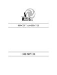 VINCENT ASSOCIATES USER MANUAL