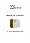 high pressure proportional humidifier central units and