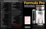 Formula Pro: Instruction Manual