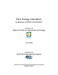 Farm Energy Calculators: Evaluations and Recommendations