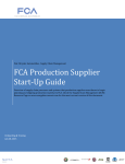 FCA Production Supplier Start-Up Guide