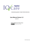 IQCare User Guide V3.3