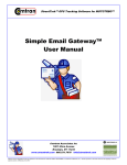 Simple Email Gateway™ User Manual