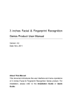 3 inches Facial & Fingerprint Recognition Series Product User Manual
