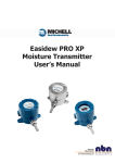 Easidew PRO XP Moisture Transmitter User`s Manual
