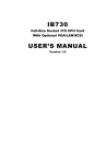 IB730 USER`S MANUAL - IBT Technologies Inc.