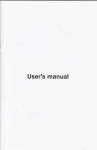 User`s manual