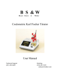 74002 b.s.& w. karl fischer titrator manual