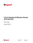 4 Port Desktop N-Wireless Router (P/N DA2154)
