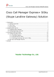 Cisco Call Manager + SiSky