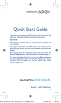 Alcatel One Touch Idol Mini Quick Start Guide