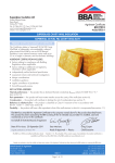 Superglass Insulation Ltd SUPERGLASS CAVITY WALL