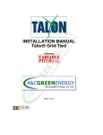 INSTALLATION MANUAL Talon5 Grid-Tied