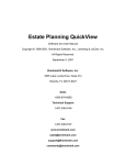 Estate Planning QuickView v. 5.00 User Manual