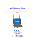 VX7 Reference Guide - L - ARC - Honeywell Scanning and Mobility
