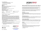 Wireless Media Remote ExpressCard User`s Manual
