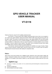GPS VEHICLE TRACKER USER MANUAL VT-G118