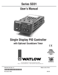 User`s Manual Series SD31 Single Display PID Controller