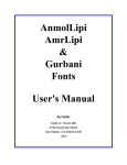 AnmolLipi AmrLipi & Gurbani Fonts User`s Manual