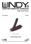 USB VoIP Phone www.lindy.com