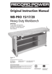 WB-PRO 15/17/20 Heavy Duty Workbench