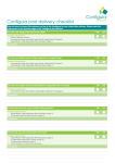 Configura post-delivery checklist