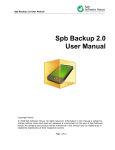 Spb Backup 2.0 User Manual