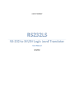 RS-232 to 3V/5V Logic Level Translator - User