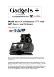 Dual Camera Car Blackbox DVR with GPS Logger and G