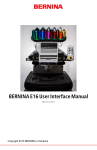 BERNINA E16 User Interface Manual