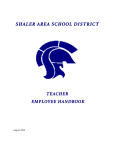 teacher handbook - Shaler Area School District