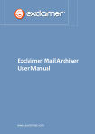 Exclaimer Mail Archiver User Manual