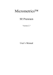 Micrometrics SE Premium User Manual