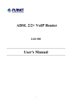ADSL 2/2+ VoIP Router User`s Manual