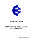 Quick Start Guide ELPRO 905U-LT Wireless I/O