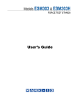 Models ESM303 & ESM303H User`s Guide - Mark-10