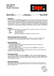 User manual ALFANET 72 Double Thermostat