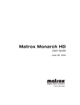 Matrox Monarch HD User Guide - B&H Photo Video Digital Cameras