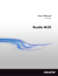 Christie Roadie 4K35 User Manual