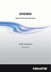 Christie DHD800 Network and Operations User Manual