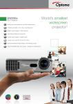 World`s smallest widescreen projector†