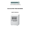 CALCULATING TIME RECORDER USER`S MANUAL