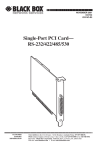 Single-Port PCI Card— RS-232/422/485/530