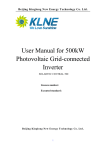 User Manual for 500kW Photovoltaic Grid