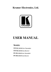 USER MANUAL - Kramer Electronics Japan Homepage