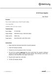 AC UK Power Supplies User Manual