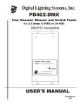 PD402 DMX Manual 2009 - Digital Lighting Systems