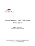 Summit Regulatory Utility (SRU) Guide 30AG Version