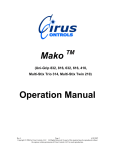 Mako Operation Manual
