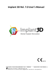 MU-I3DE7.0 Rev. 4 Implant 3D Rel. 7.0 User`s Manual